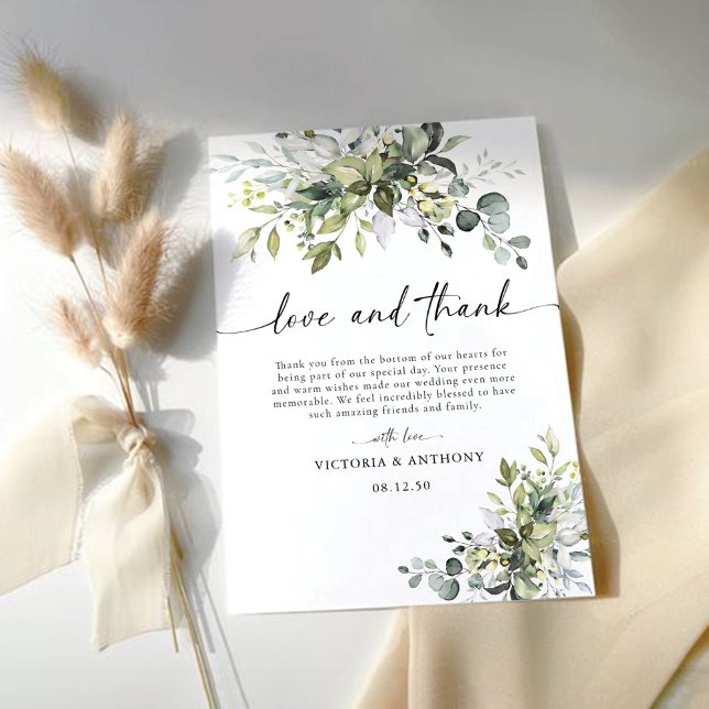 Cartes Merci Mariage de verdure (Créateur téléchargé)