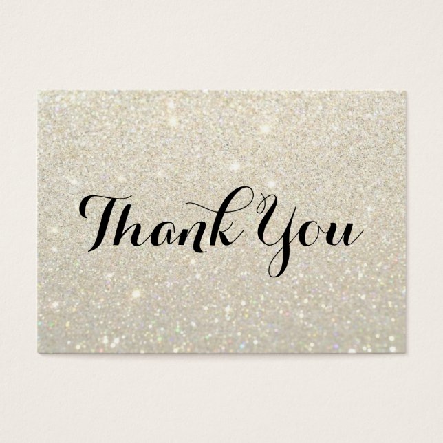 Cartes Merci - White Gold Parties scintillant Fab (Devant)