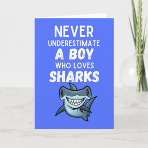 Cartes Mignonnes de Requin Bleu pour Bébé Garçon A