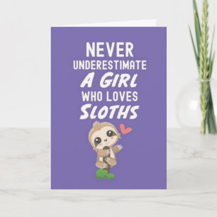 Cartes Mignonnes Paresseux Rose Pour Filles Bébés