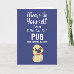 Cartes Mignonnes Pug Chien Drôle Humour Animal de 