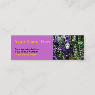 Cartes minces de motif de mardi gras