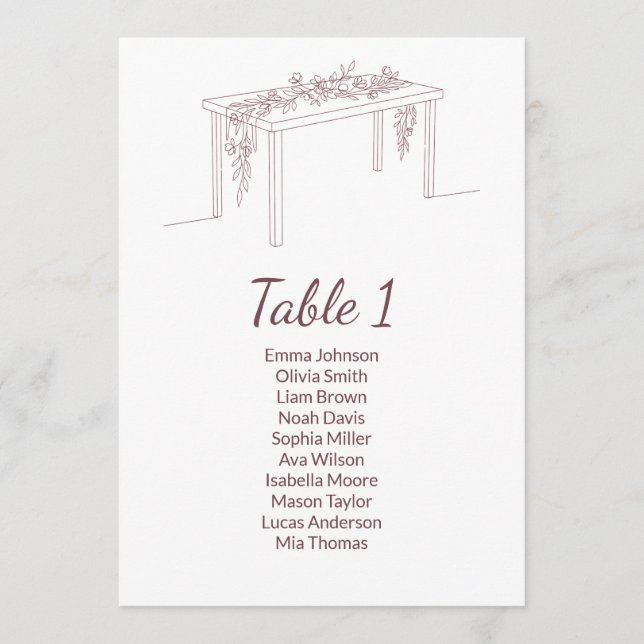 Cartes minimalistes élégantes pour le mariage (Devant)
