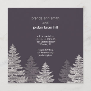Cartes modernes grises de faire-part de mariage