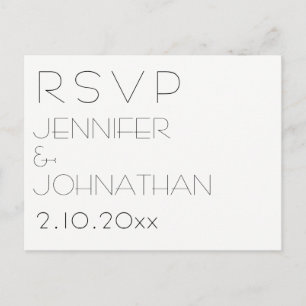 Cartes modernes simples de rsvp de mariage