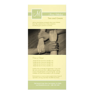 Cartes Monogram Band Tea & Crème