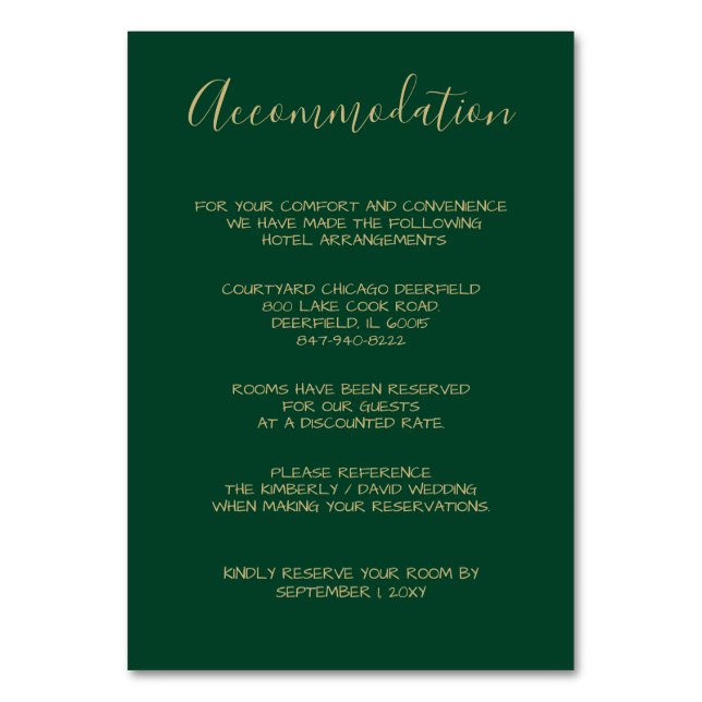 Cartes Monogramme Gold Crest Green (Par défaut)