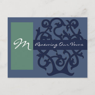 Cartes Monogrammes - Bleu
