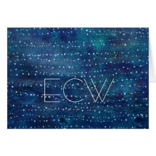 Cartes Monogrammes Contemporaines - Lignes Étoiles