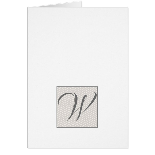 Cartes Monogrammes simples - Vagues Classiques (Devant)