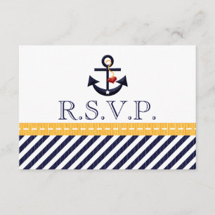 Cartes nautiques de réponse de l'Ancre RSVP