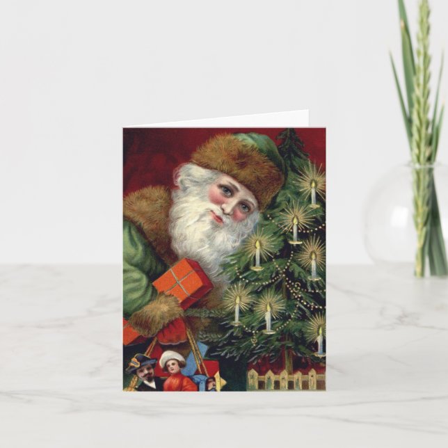 Cartes Noël vintages du Père Noël (Devant)