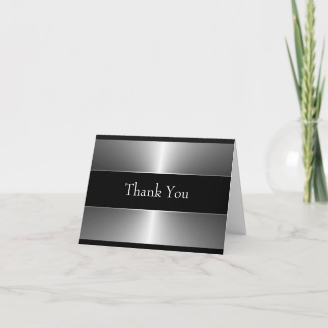 Cartes noires et argentées de Merci (Devant)