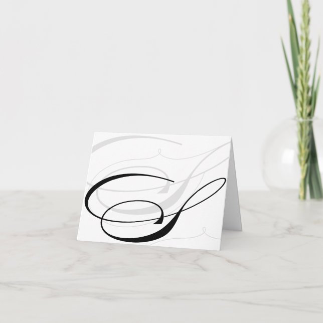 Cartes noires et blanches de monogramme de (Devant)