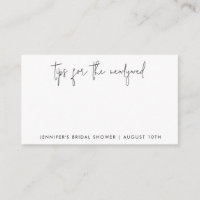 Cartes noires et blanches pour pot à pourboire nou