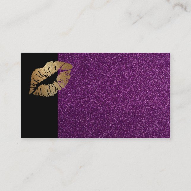 cartes noires pourpres de lèvre d'or (Devant)