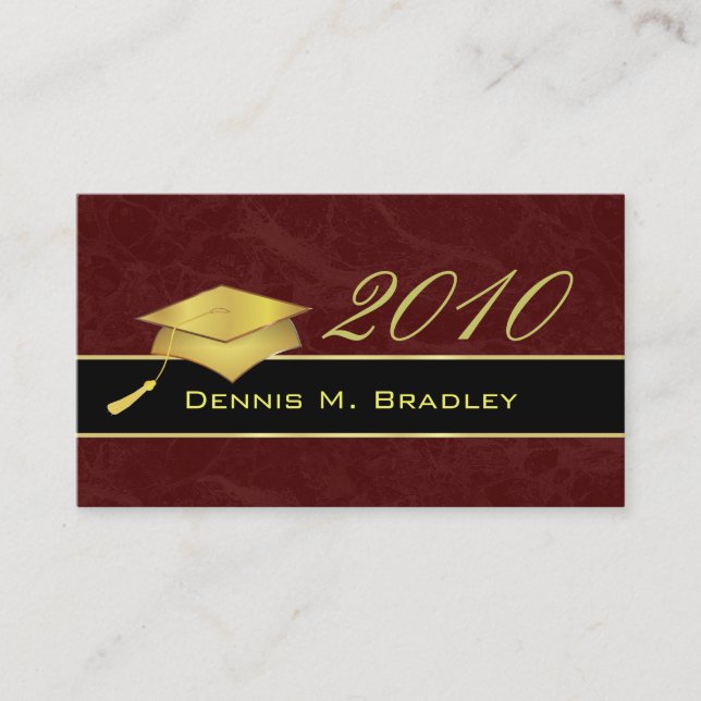 Cartes nominatives d'obtention d'un diplôme (Devant)