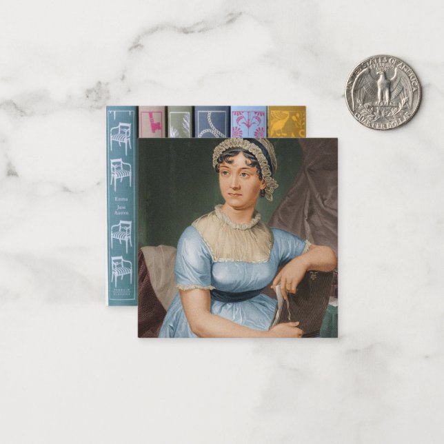 Cartes notes Jane Austen (Devant/Arrière en situation)
