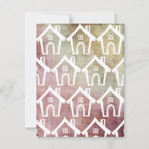 Cartes Nous Avons Déménagé Petites Maisons Blanche