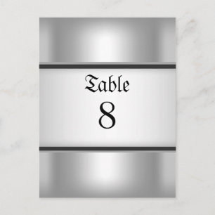 Cartes Numéro de tableau Argent