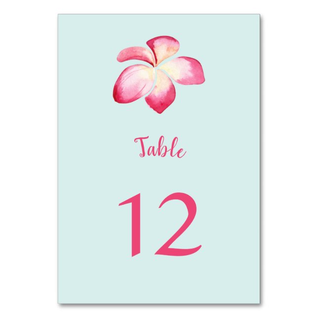 Cartes Numéro de tableau de la Plumeria tropicale (Par défaut)