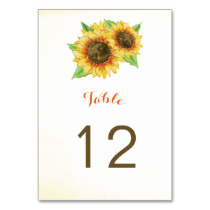 Cartes Numéro de tableau de l'aquarelle des tourne