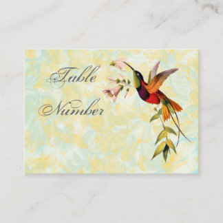 Cartes Numéro de tableau des colibris vintages