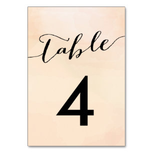 Cartes Numéro de tableau du Mariage d'aquarelle Ap