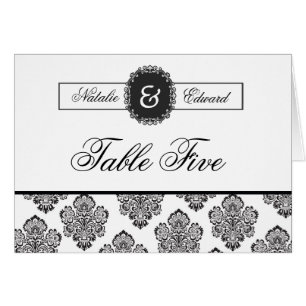 Cartes Numéro de tableau noir et blanc Damas