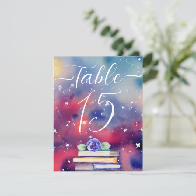 Cartes Numéro de tableau Purple & Rose (Debout devant)