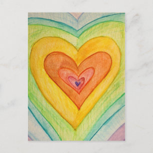Cartes ou cartes postales Rainbow Friendship Heart