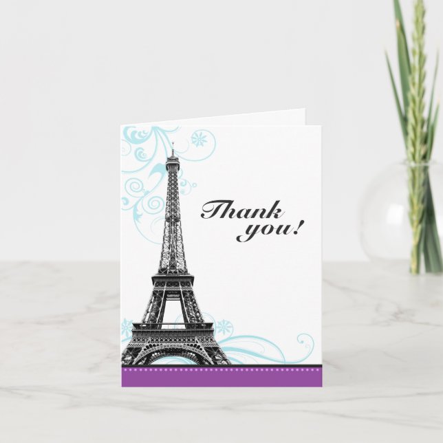 Cartes parisiennes de Merci de Tour Eiffel de (Devant)