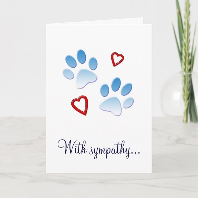 Cartes pattes et coeurs de carte de chien (Devant)