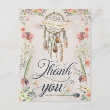 Cartes peintes florales de Merci de Boho de