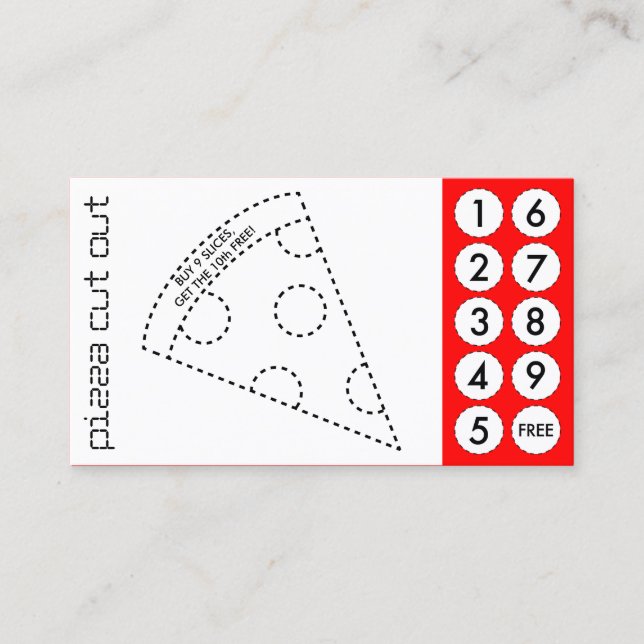 cartes perforées à la pizza (Devant)