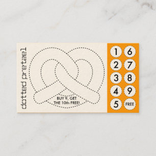 cartes perforées coupées de bretzel mou
