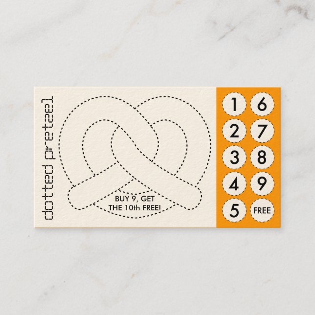 cartes perforées coupées de bretzel mou (Devant)