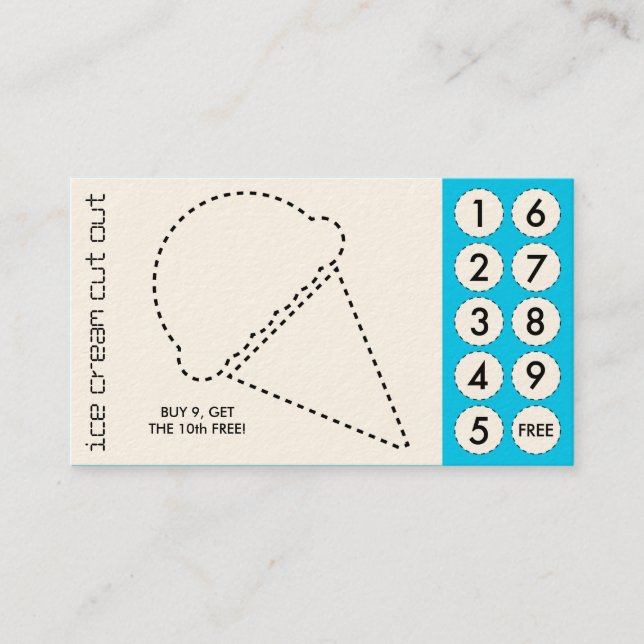 cartes perforées coupées de crème glacée (Devant)