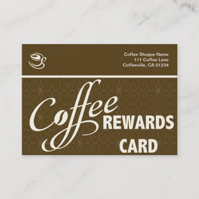 Cartes perforées de la Boutique Café (Devant)