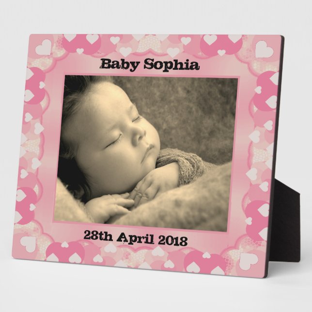 Cartes personnalisées Cadre Baby Photo Plaque (Côté)