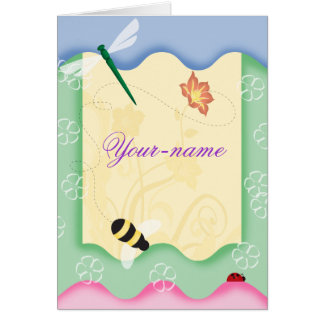 Cartes personnalisées par abeille de fleur