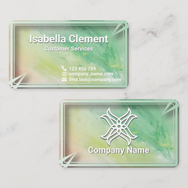 Cartes personnalisées Pastel Palette (Devant / Derrière)