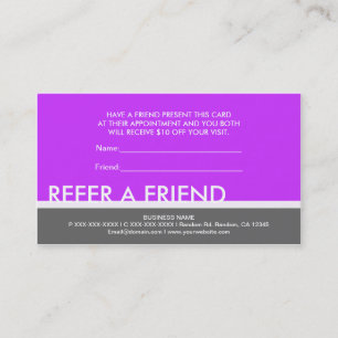 Cartes personnalisées simples gris violet pour par