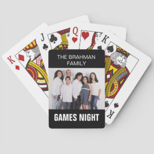Cartes Photo de famille et nom La nuit du jeu Choisisse