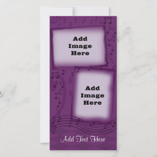 Cartes photo personnalisées Purple Music