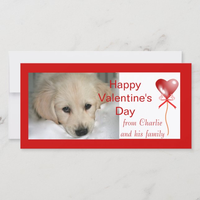 Cartes photos de chiens Heureuses Saintes-Valentin (Devant)