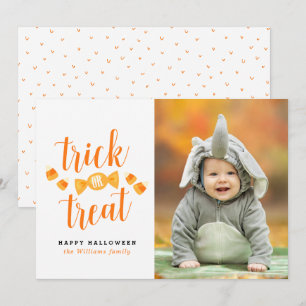 Cartes photos de Halloween de des bonbons ou un