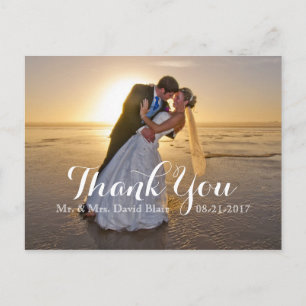 Cartes photos de l'anniversaire du mariage Merci