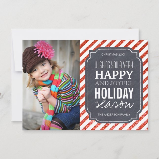 Cartes photos de Noël de tableau et de Parties sci (Devant)