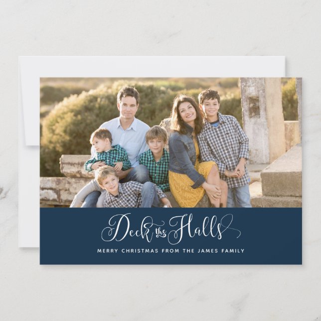 Cartes photos de Noël Deck The Halls (Devant)
